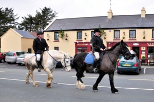Riders return to Nevin’s Newfield Inn Mulranny after the Mulranny Mountain Trail